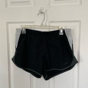 Women’s black Nike running shorts